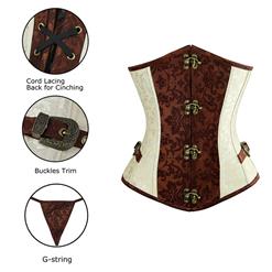 Brocade Steel Boned Underbust Corset N6224