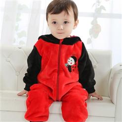 Double Red Ladybug Romper N6293