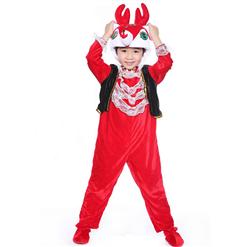 Joyous Red Deer Jumpsuit Romper N6298