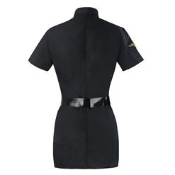 Sexy Pilot Girl Costume Black N6314