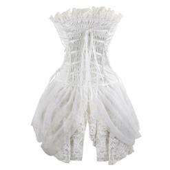 Burlesque White Bustier N6315