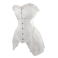 Burlesque White Bustier N6315