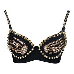 Metal Skeleton Studded B Cup N6396