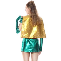 Adult Sexy Women's Greeen Red Short Robin Role Play Halloween CostumeN6399