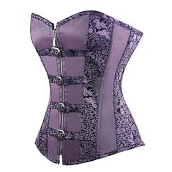 Buckle Brocade Corset Top N6459