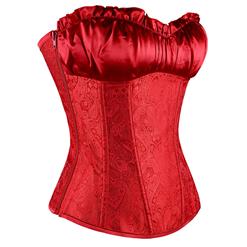 Red Paisley Design Christmas Corset N6527