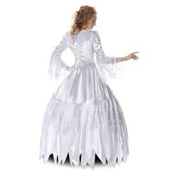 Deluxe White Medival Palace Ghost Countess Adult Halloween Fancy Ball Cosplay Costume N6532