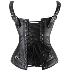 Leather Buckle Strap Corset N6547