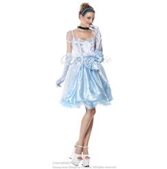 Elegant Adult Celeste Princess Cinderella Translucent  Role Play Cosplay Costume N6560