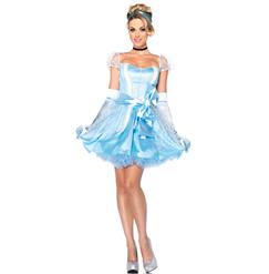 Elegant Adult Celeste Princess Cinderella Translucent  Role Play Cosplay Costume N6560