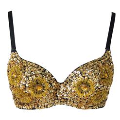 Daisy Studded Bead & Sequin Bra Top N6567