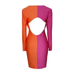 Deep V Bodycon Dress N6569