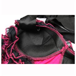 Deluxe Burlesque Beauty Pink Halter Hi-Lo Backless Adult Costume with Gloves and Hat N6599