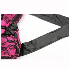 Deluxe Burlesque Beauty Pink Halter Hi-Lo Backless Adult Costume with Gloves and Hat N6599
