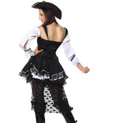 Women's Deluxe Gothic Lace Pirate Adult Holloween Costume N6676