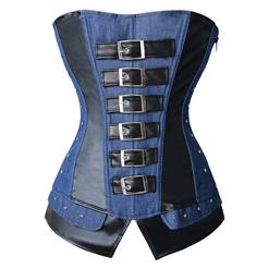 Steampunk Denim Corset N6735