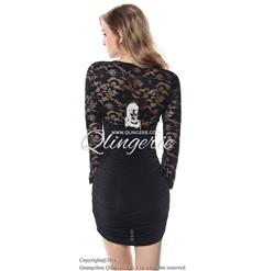 Black dress with lace bolero N6881