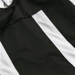 Black and White Cross Straps Mini Dress N7820