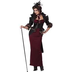 Lady Of Manor Vampire Costume, Victorian Vampire Costume, Gothic Victorian Vampire Halloween Costume, #N7841