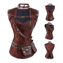 Steampunk High Neck Corset with Jacket N7943