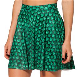 Rhaegal Dragon Egg Skater Skirt, Green Skater Skirt, Rhaegal Dragon Egg Skirt, #HG7955