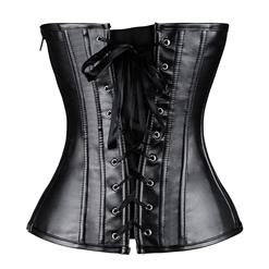 Criss Cross Leather Corset N7982