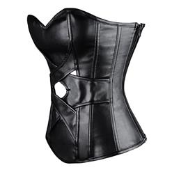 Criss Cross Leather Corset N7982