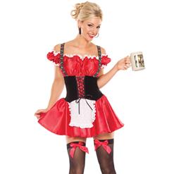 Christmas Cheer Costume, North Pole Cutie Costume, Bavarian Beer Girl Costume, #N8193