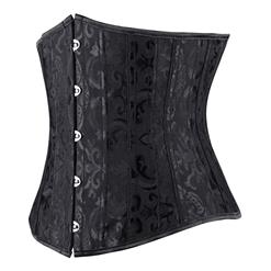 24 Spiral Steel Boned Brocade Corset N8268