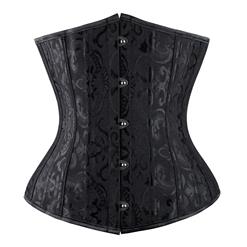 24 Spiral Steel Boned Brocade Corset N8268