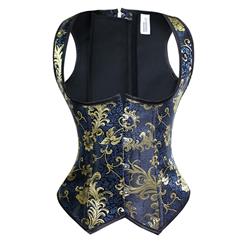 Brocade Underbust corset, Vintage Pattern Underbust Corset, Brocade Waistcoat Corset, #N8274