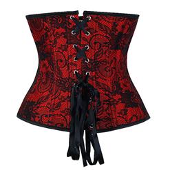 Lace Overlay Satin Underbust Corset N8393