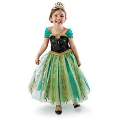 Green Princess Coronation Dress Girls Cosplay Costumes N8520