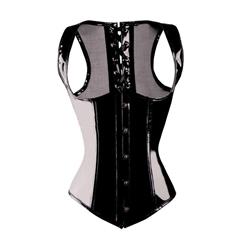 Wetlook PVC Leather Waistcoat Corset N8599