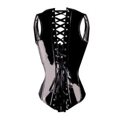 Wetlook PVC Leather Waistcoat Corset N8599