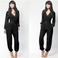 Sexy Women Night Club Jumpsuits, Clubwear Evening Jumpsuit, Black Jumpsuits Dress, #N8635