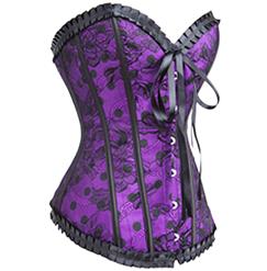 Floral Lace Overlay Corset N8726