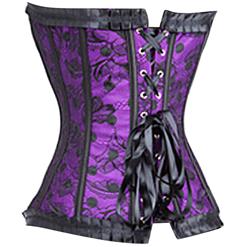 Floral Lace Overlay Corset N8726