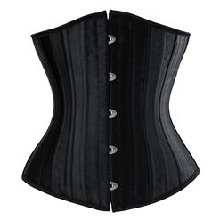 24 Steel Bones Black Underbust Corset N8848