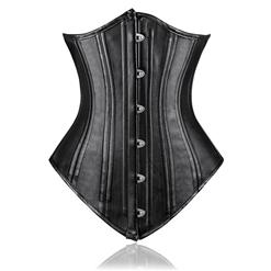 26 Steel Bones Faux Leather Heavy Corset N8856