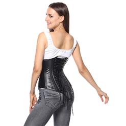 26 Steel Bones Faux Leather Heavy Corset N8856