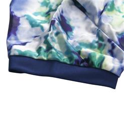 Watercolour Print Deep V Neck Jumpsuit N8938