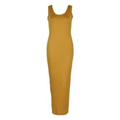 Casual Camel Sleeveless Tank Top Long Maxi Dress N9018