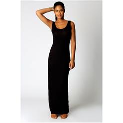 Sleeveless Scoop Neck Long Maxi Dress N9020