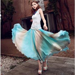 Charming Colorful Wrapped Chest Dress N9064
