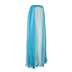 Blue Gradient Maxi Boho Skirt N9065