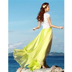 Amazing Hit Color Bohemian Maxi Skirt N9068