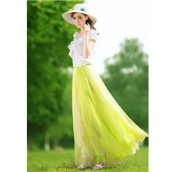 Amazing Hit Color Bohemian Maxi Skirt N9068