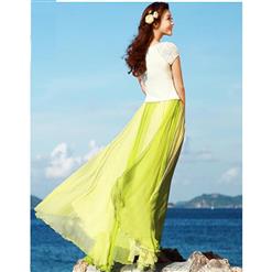 Amazing Hit Color Bohemian Maxi Skirt N9068