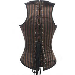 Steampunk Stripe Waistcoat Underbust Corset N9071